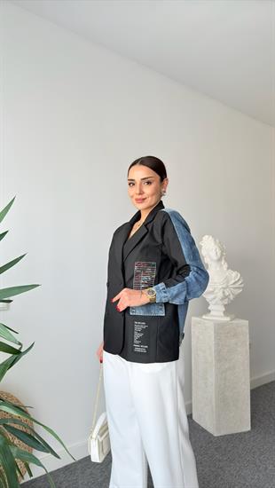 Verda Sırt Kot Detaylı Blazer Ceket