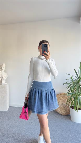 Zra Model Kol Yırtmaçlı Beyaz Bluz