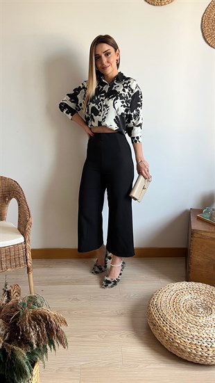 Siyah Culotte Pantolon