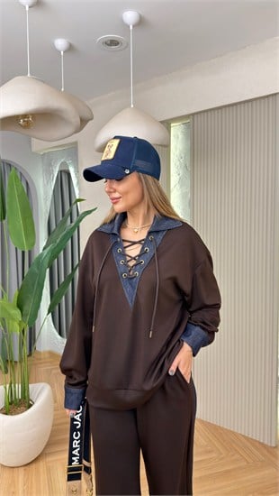 Kot V Yaka Sweat Pantolon Takım