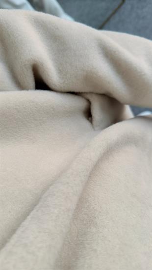 Yuthi Kaşkol Detaylı Astarlı Bej Kaban