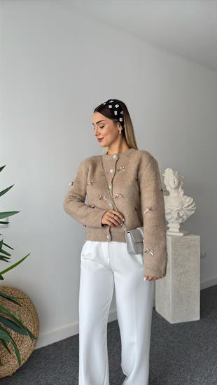 Luan Fiyonk Detaylı Marka Model Camel Hırka
