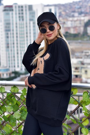 Ayıcık Baskı Sweatshirt