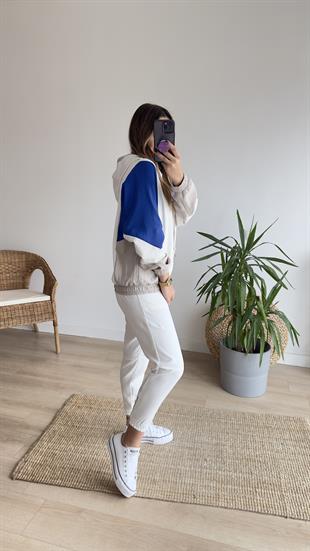 Bel Lastikli Garnili Sweat