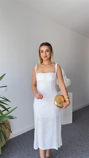 Cose Örgü Detay Yarım Astar Elbise 