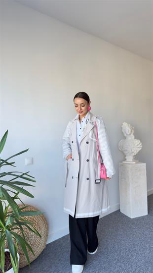 Tradu Sırt Yazı Detay Tasarım Trençkot