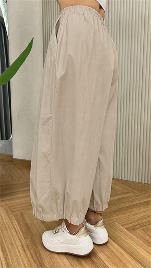 Taş Paça Pile Detaylı Baggy Pantolon