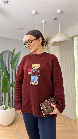 Bordo Teddy Triko Kazak