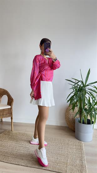 Leon Marka Model Kruvaze Bluz