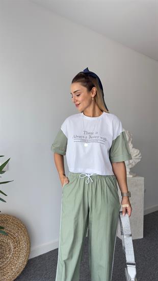 Vitel Garnili Tasarım İkili Takım Yeşil