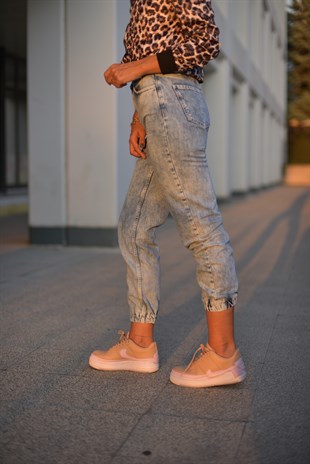 Lastikli Mom Jean