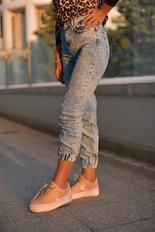 Lastikli Mom Jean