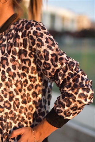 Leopar Desenli Ceket