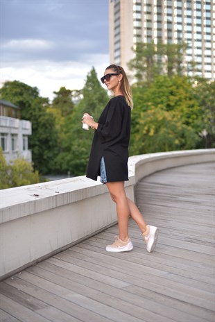 Yırtmaçlı Basic Tshirt