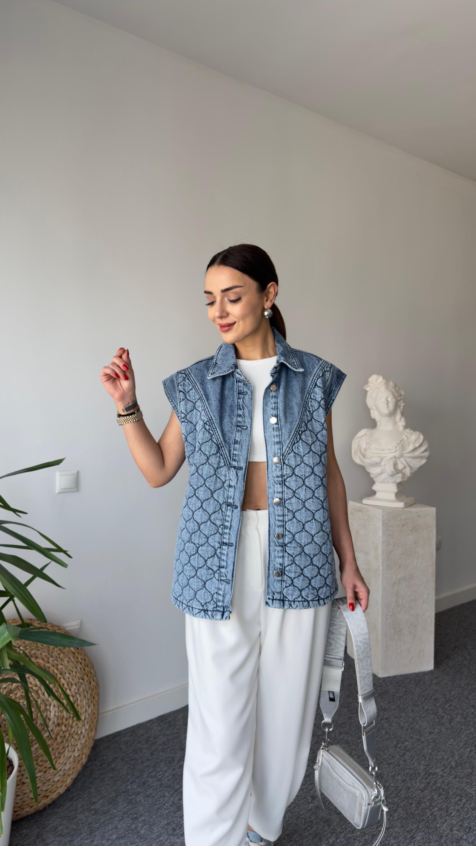 Marka Model Kapitone Kot Yelek