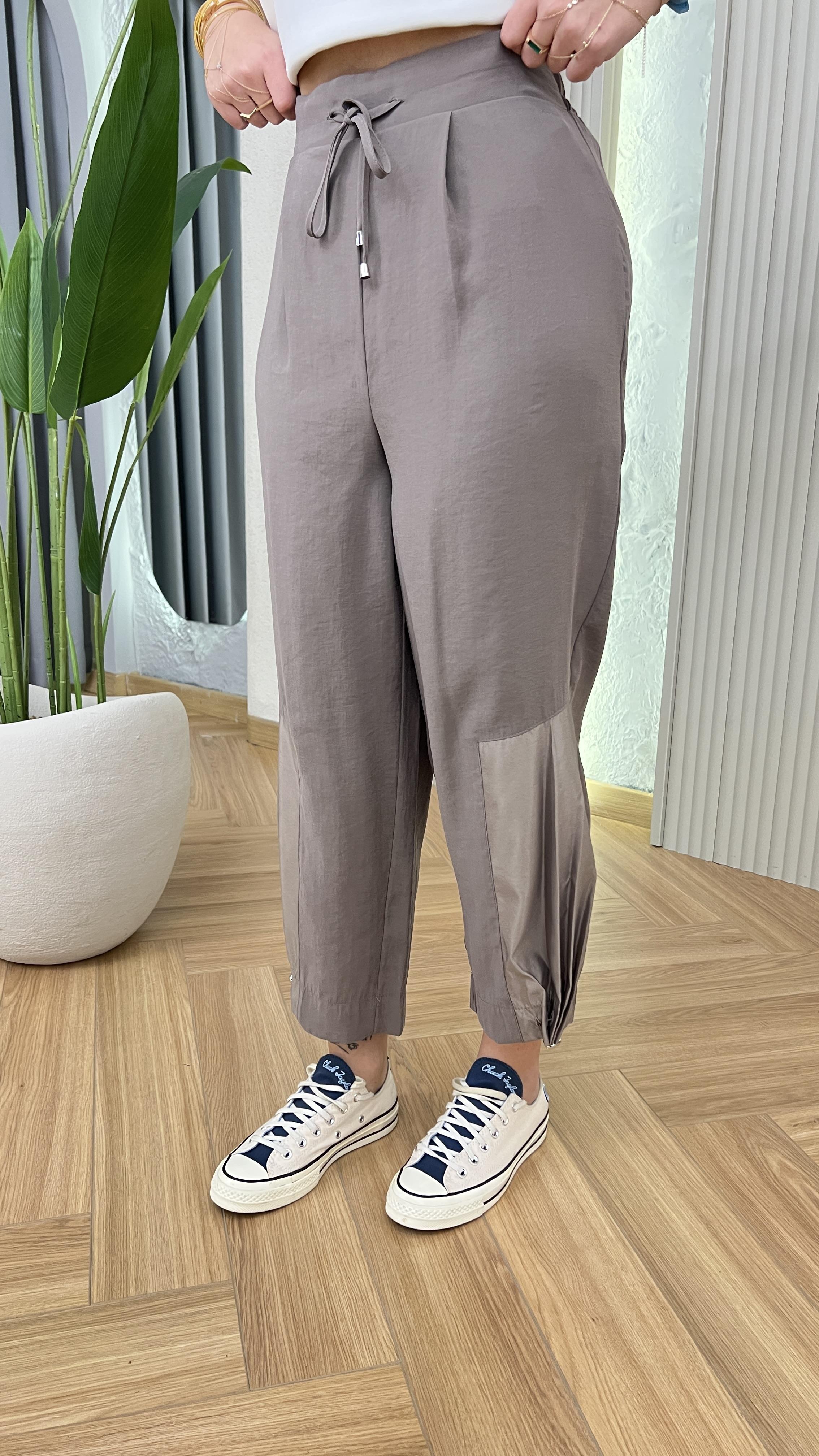 Vizon Resal Paraşüt Detaylı Arkası Lastikli Tensel Pantolon