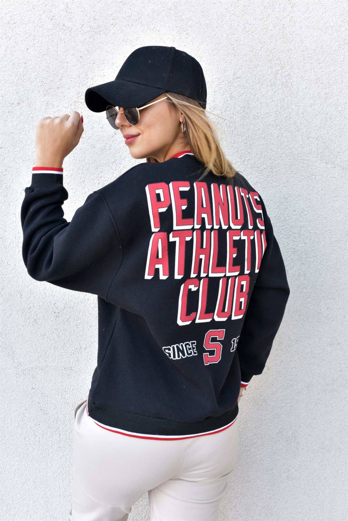 Peanuts Siyah Sweat