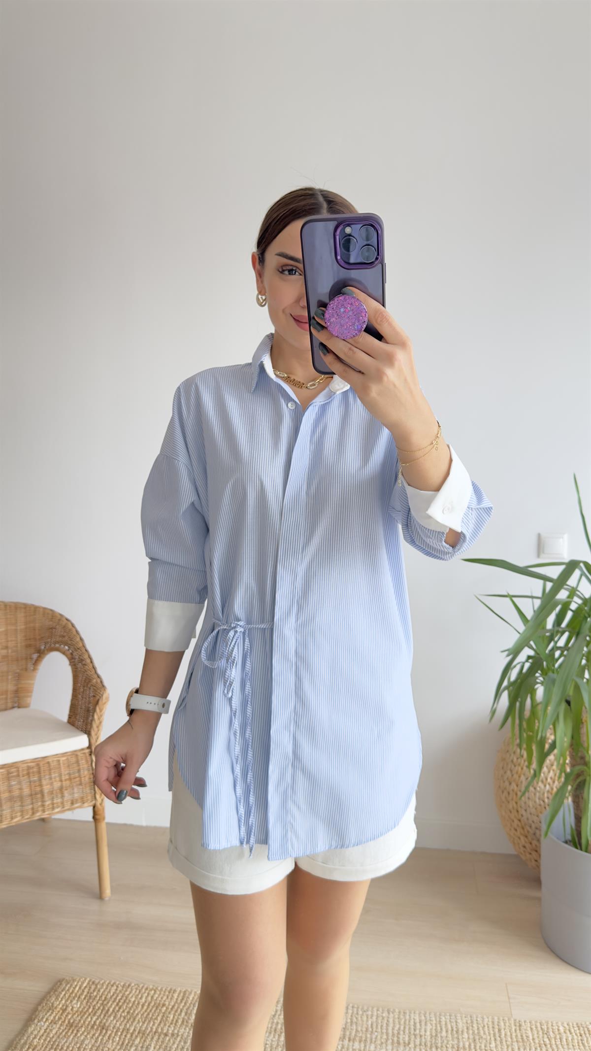 Blun Zra Model Çizgili Gömlek