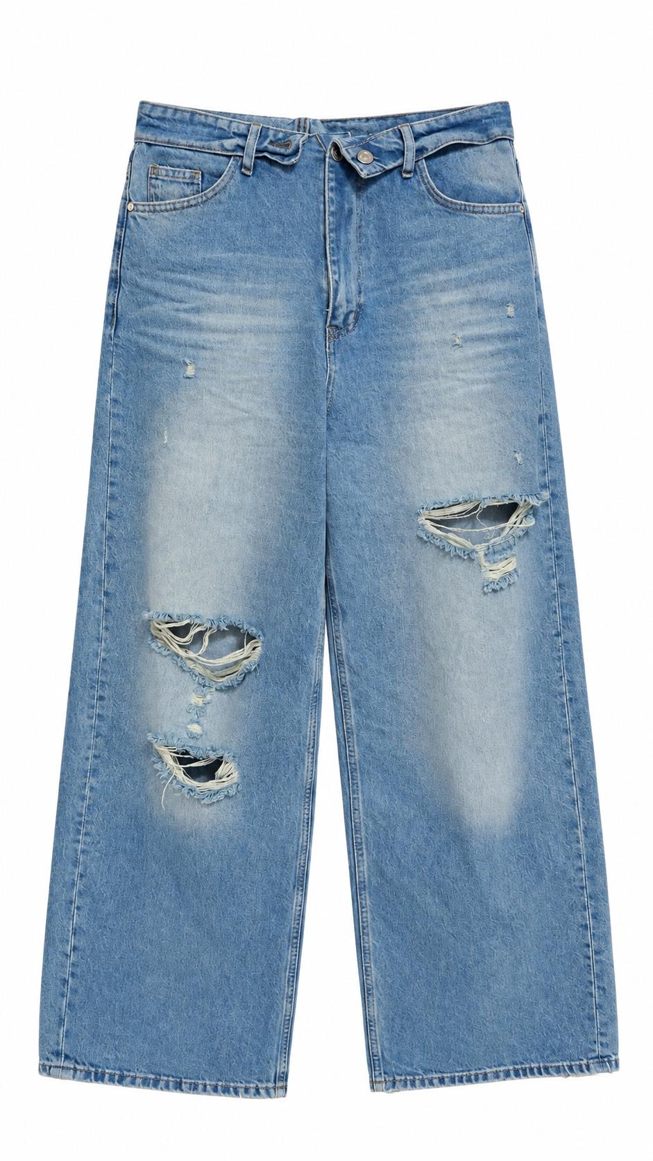 Yırtıklı Daria Bel Detaylı Baggy Jean