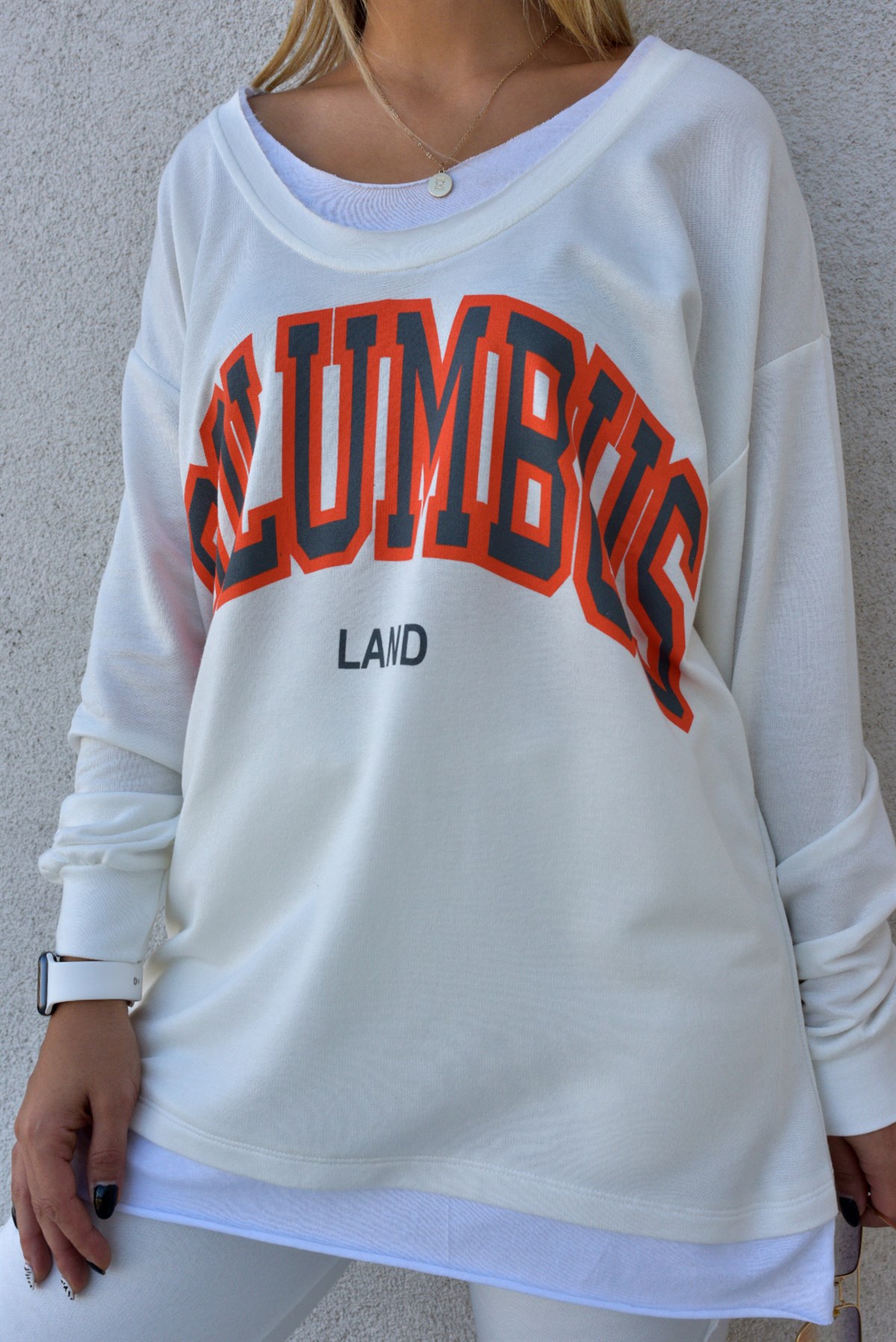 Columbus Tshirt Detaylı Sweat