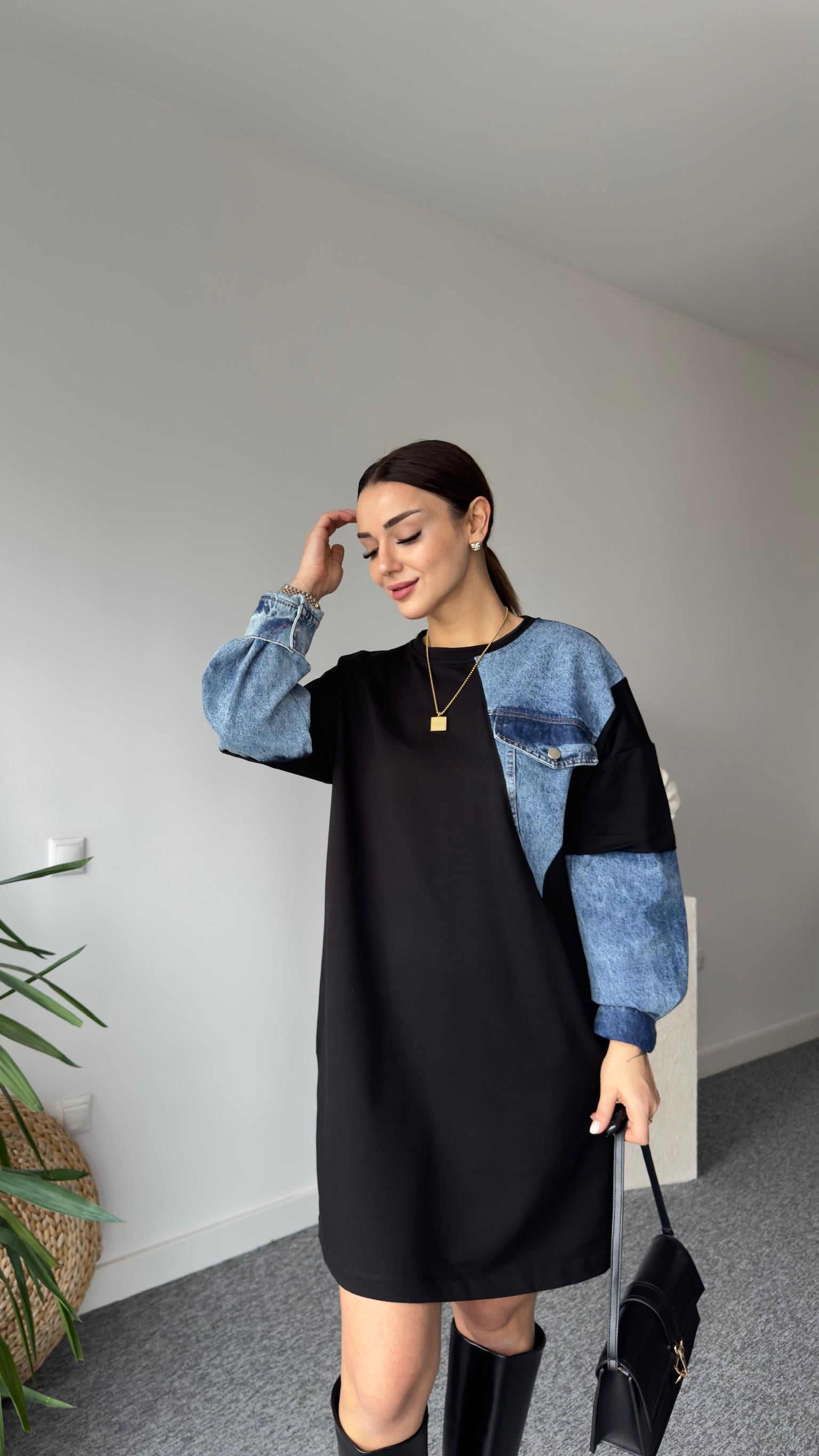 Brodi Kot Detaylı Cepli Sweat Elbise