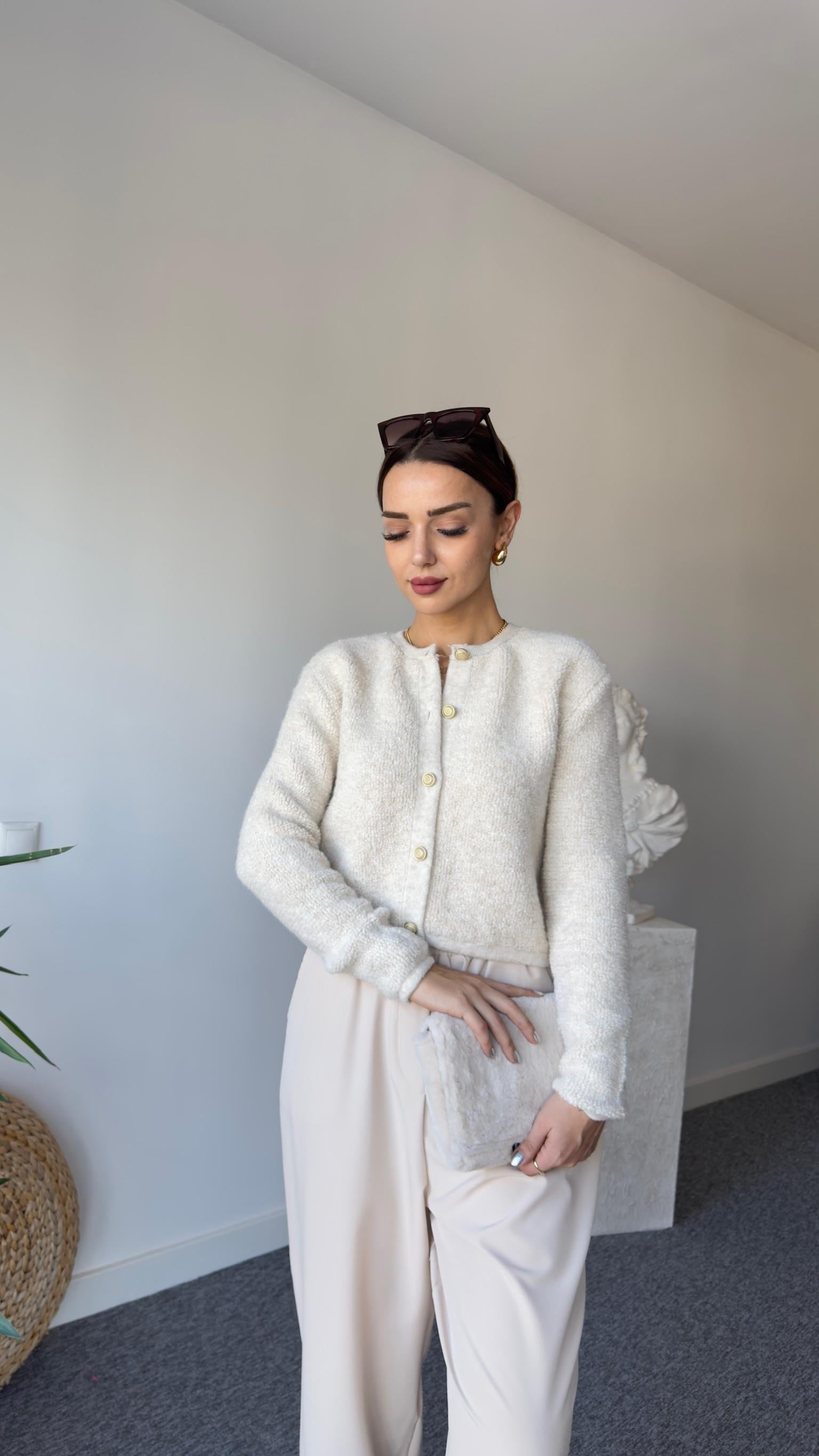 Bej Teddy Hırka