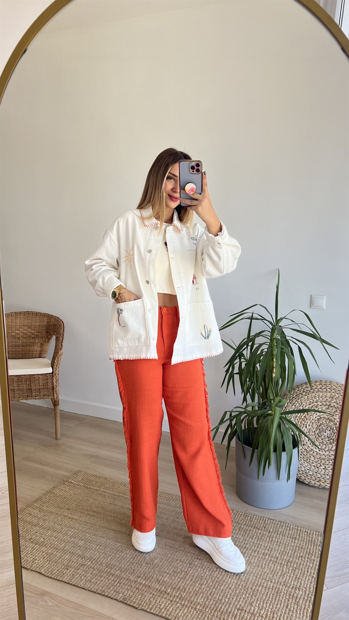 Zara Model Nakış Detaylı Tasarım Ceket