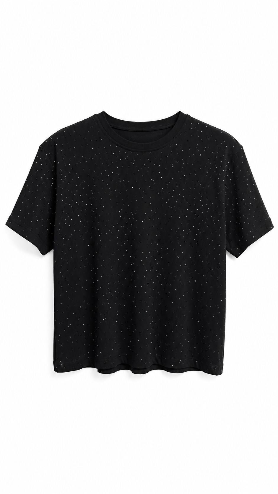 Siyah Serpme Taşlı Tshirt