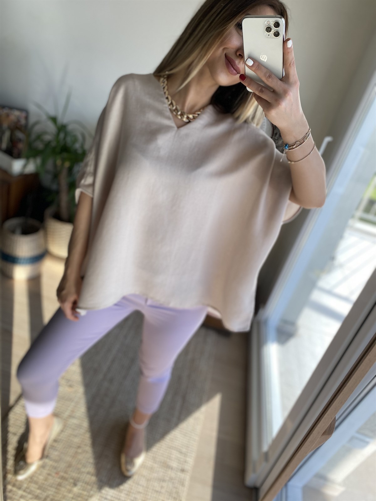 Lila Havuç Pantolon