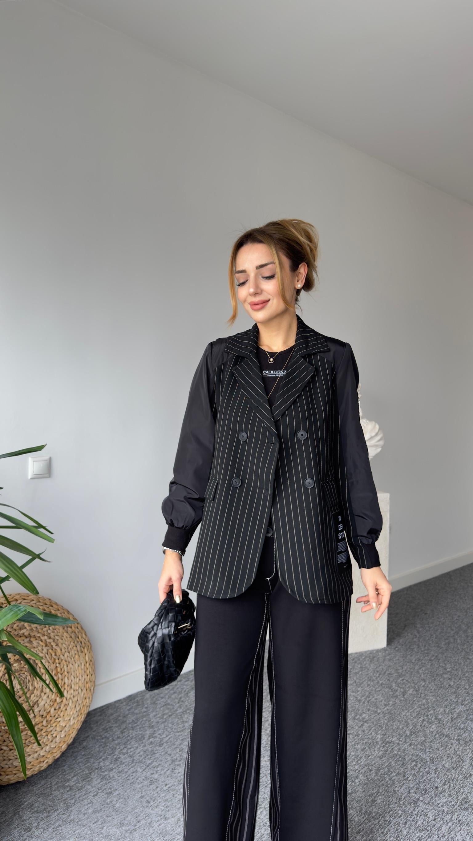 Que Paraşüt Detaylı Tasarım Blazer Ceket