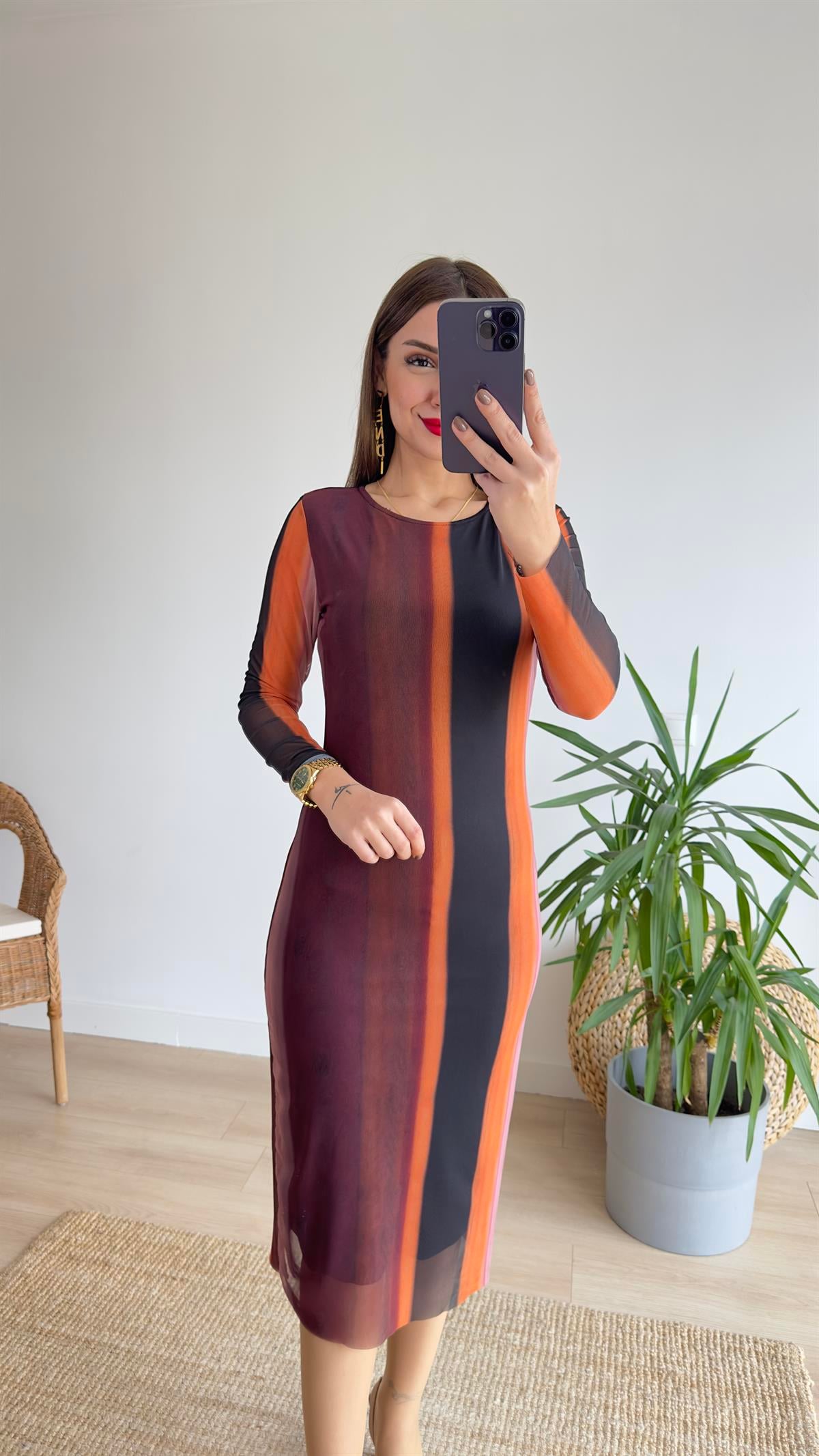 Zra Model Renk Geçişli Batik Elbise 