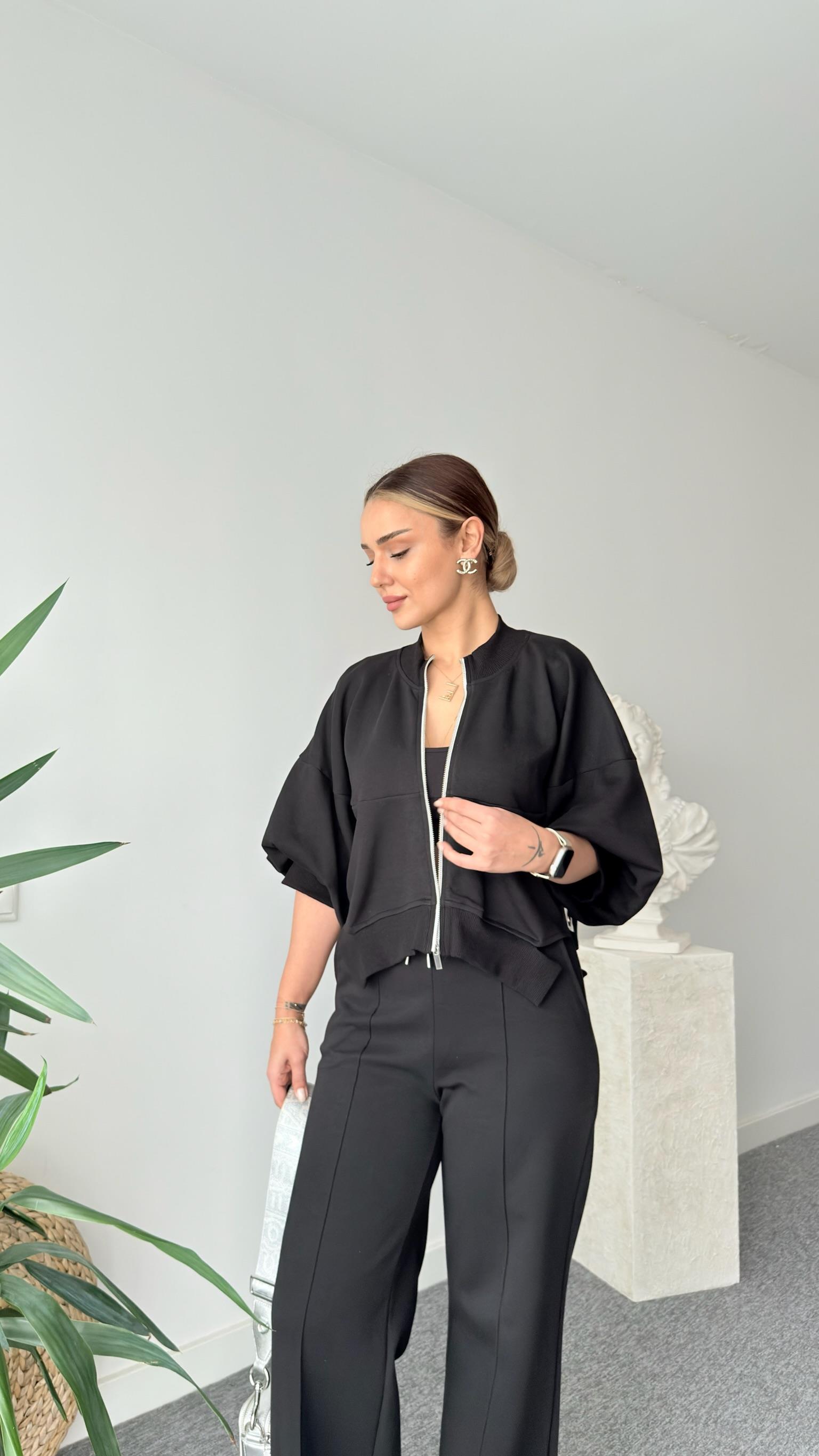 Siyah Lamela Tws Model Eşofman Takımı