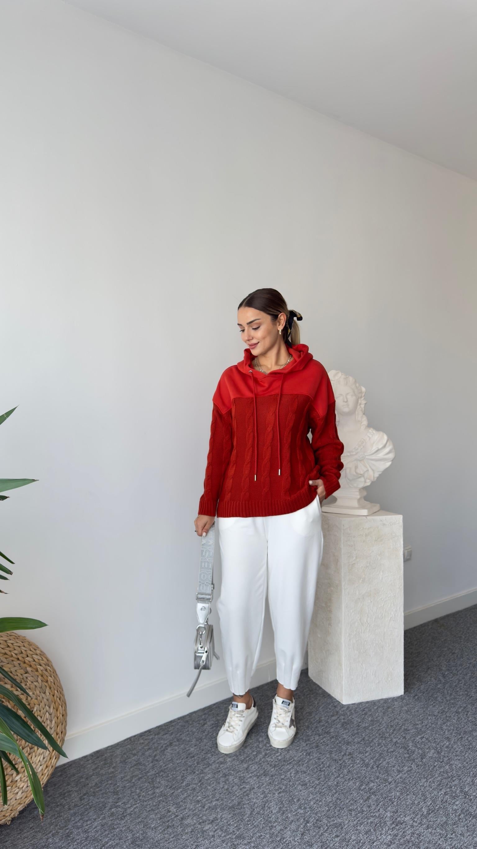 Noah Tws Model Altı Trikolu Kiremit Sweat