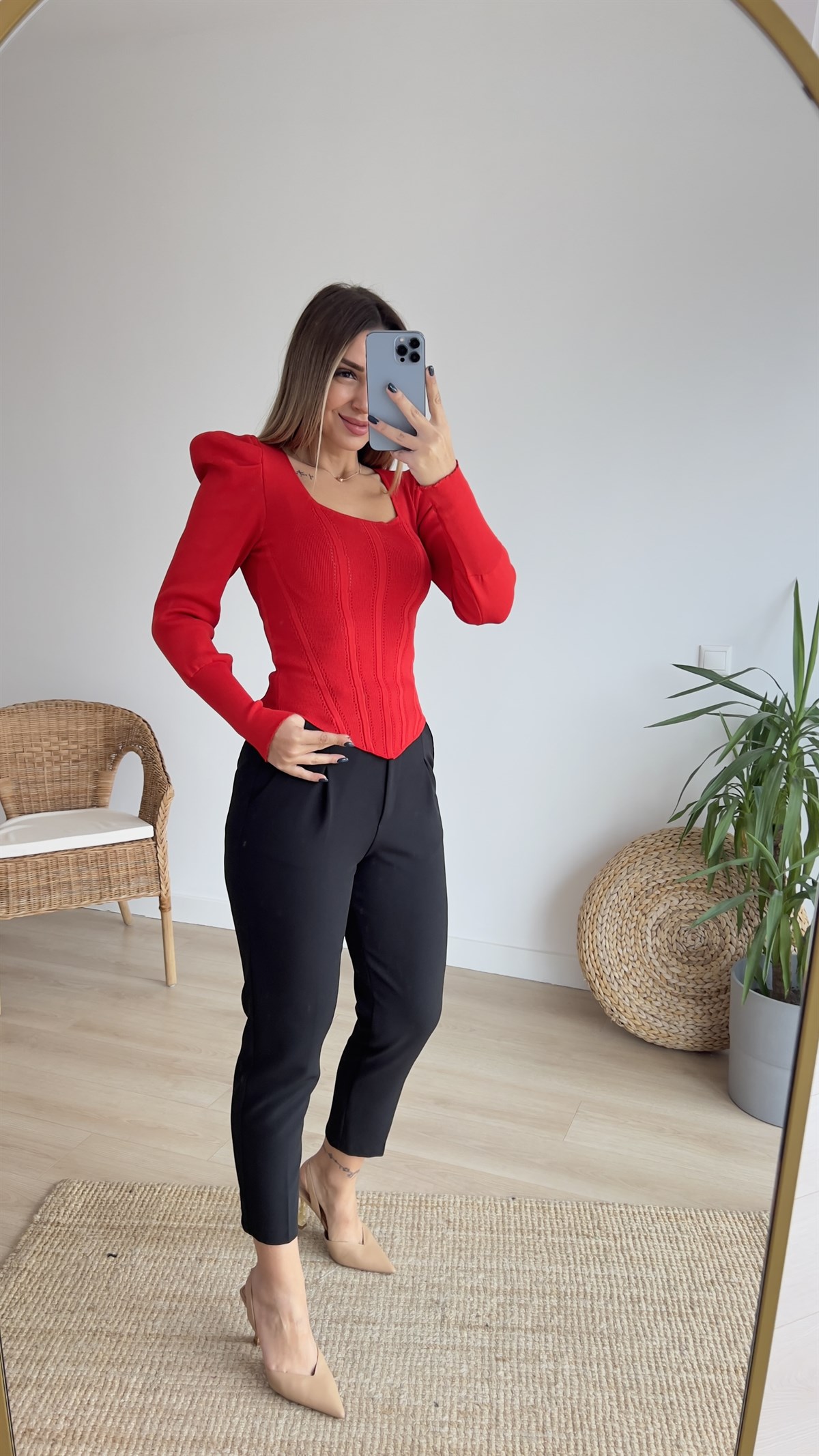 Şeritli KırmızıTriko