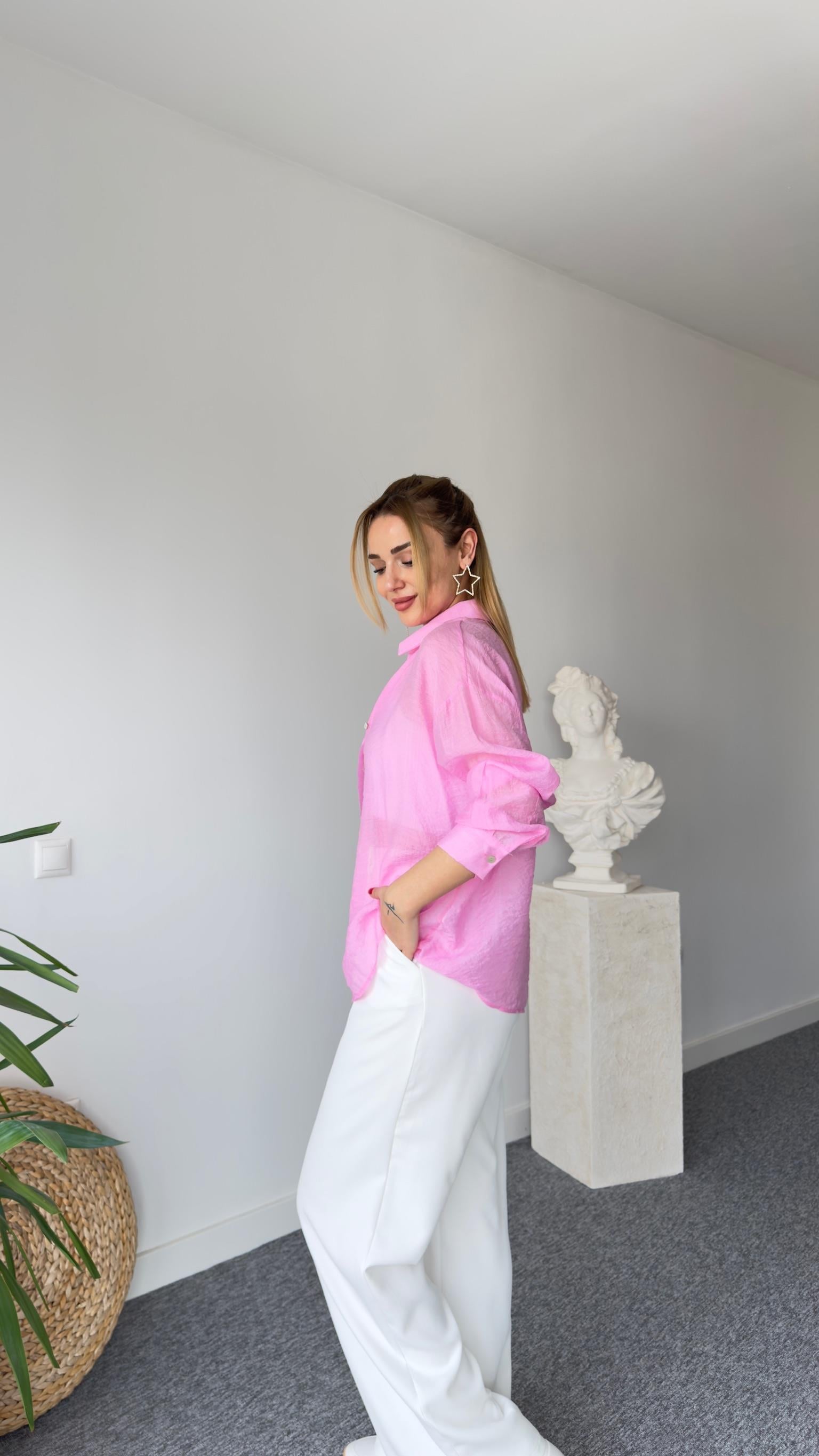 Tiril Basic Pembe Gömlek