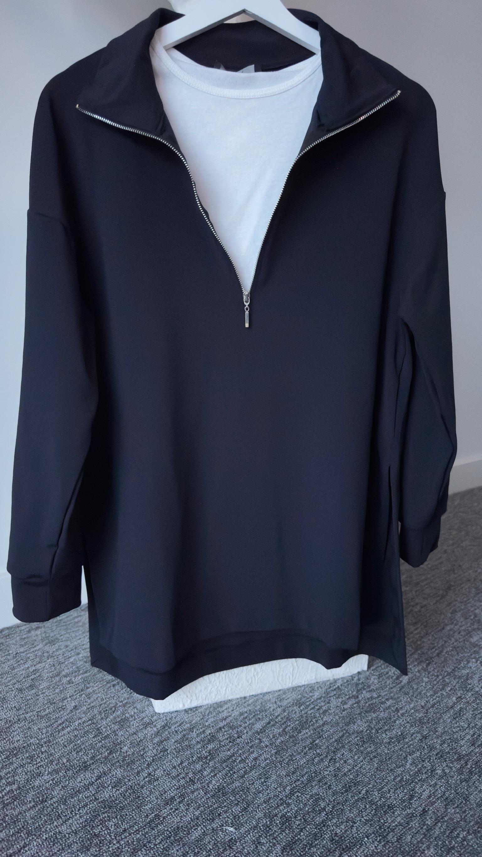 Yırtmaçlı Fermuar Detay Crep Laci Sweat
