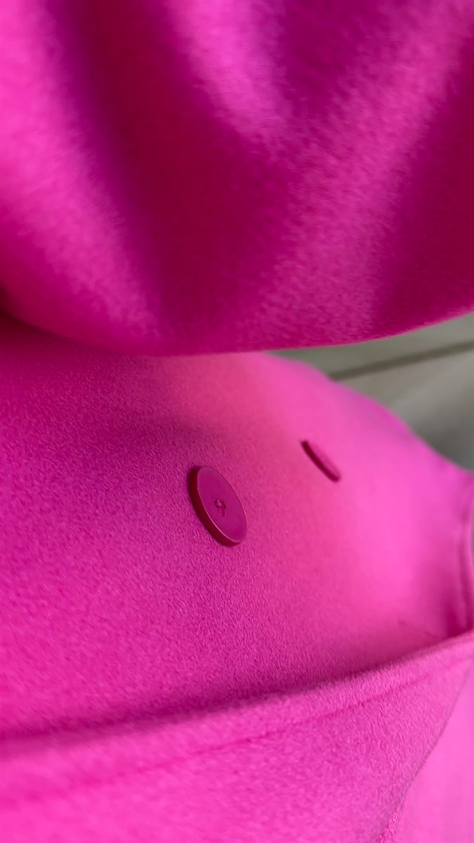 Renkli Astar Detaylı Pembe Kaban