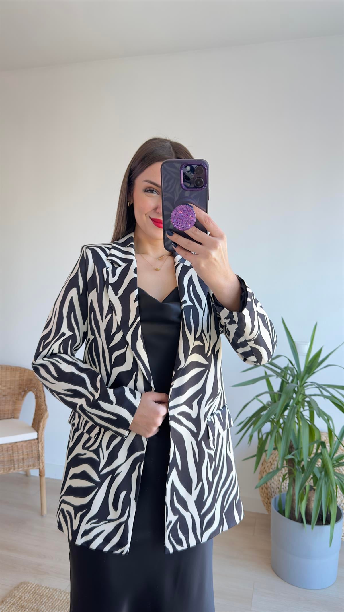 Marka Model Zebra Saten Ceket
