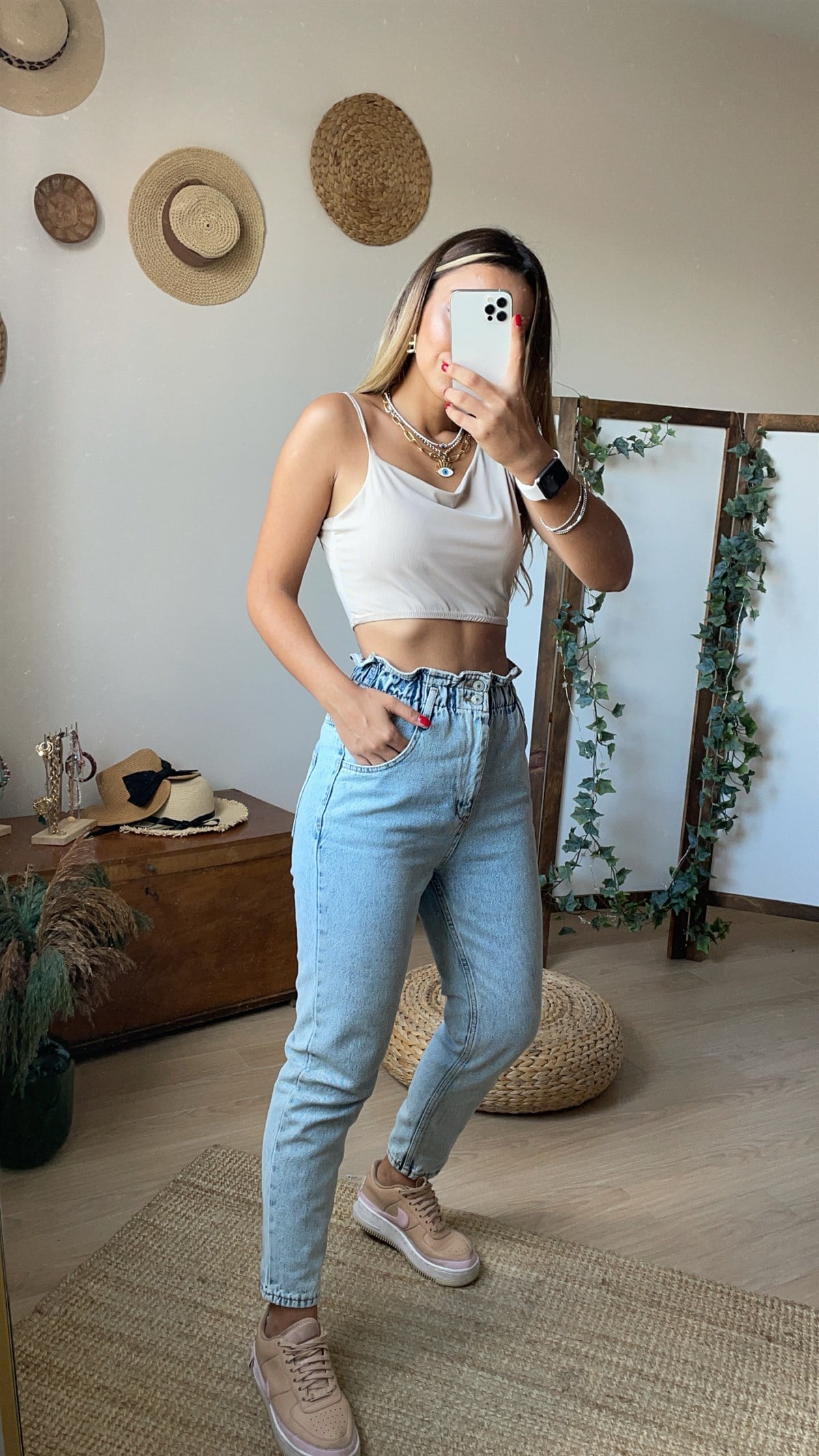 Beli Lastikli Kar Yıkama Mom Jean