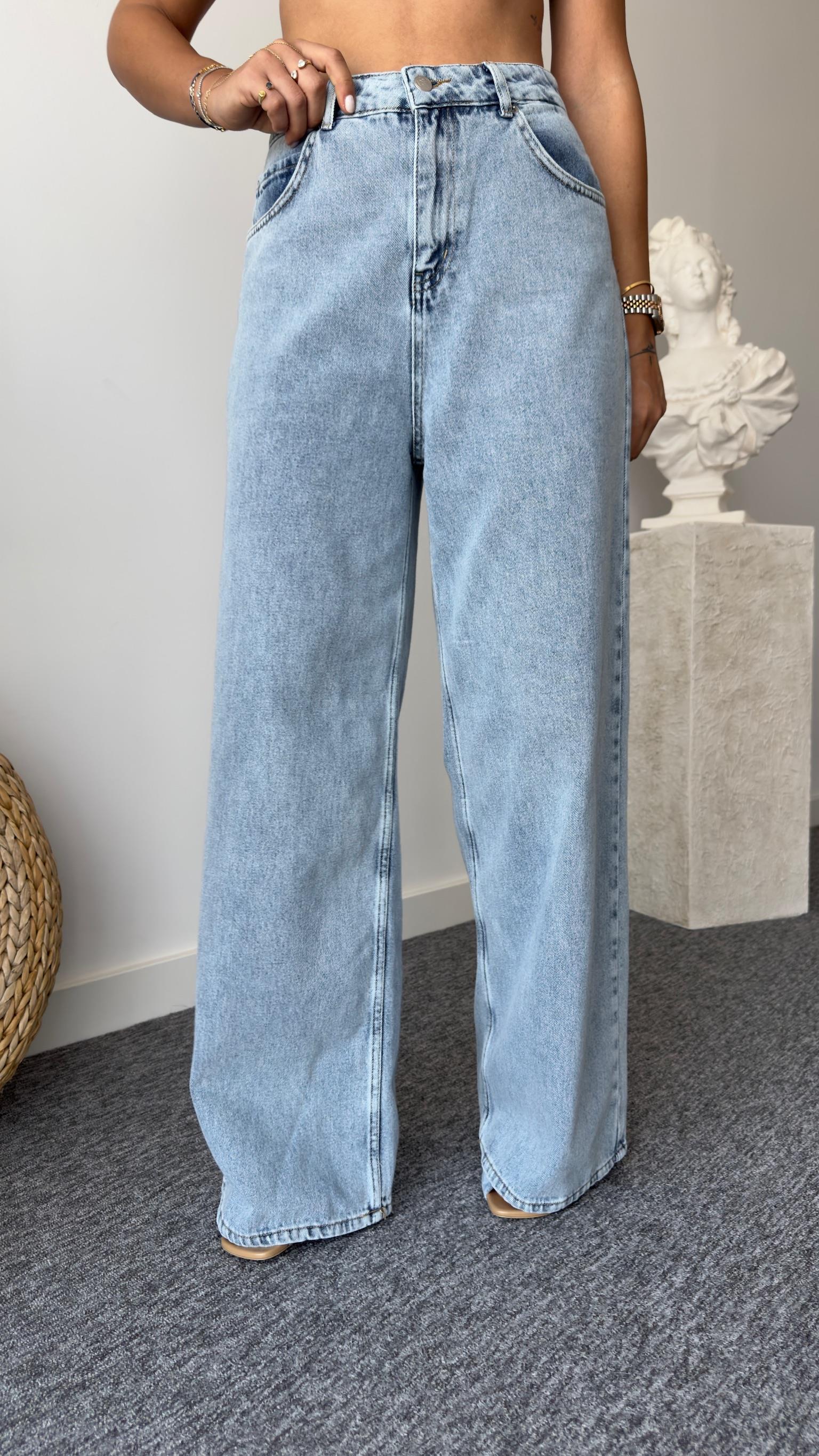 Maggie Bol Paça Mavi Pantolon