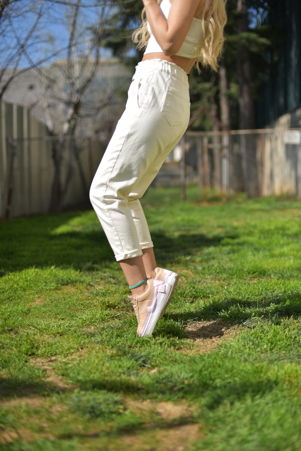 Beli Lastikli Slouchy Jean