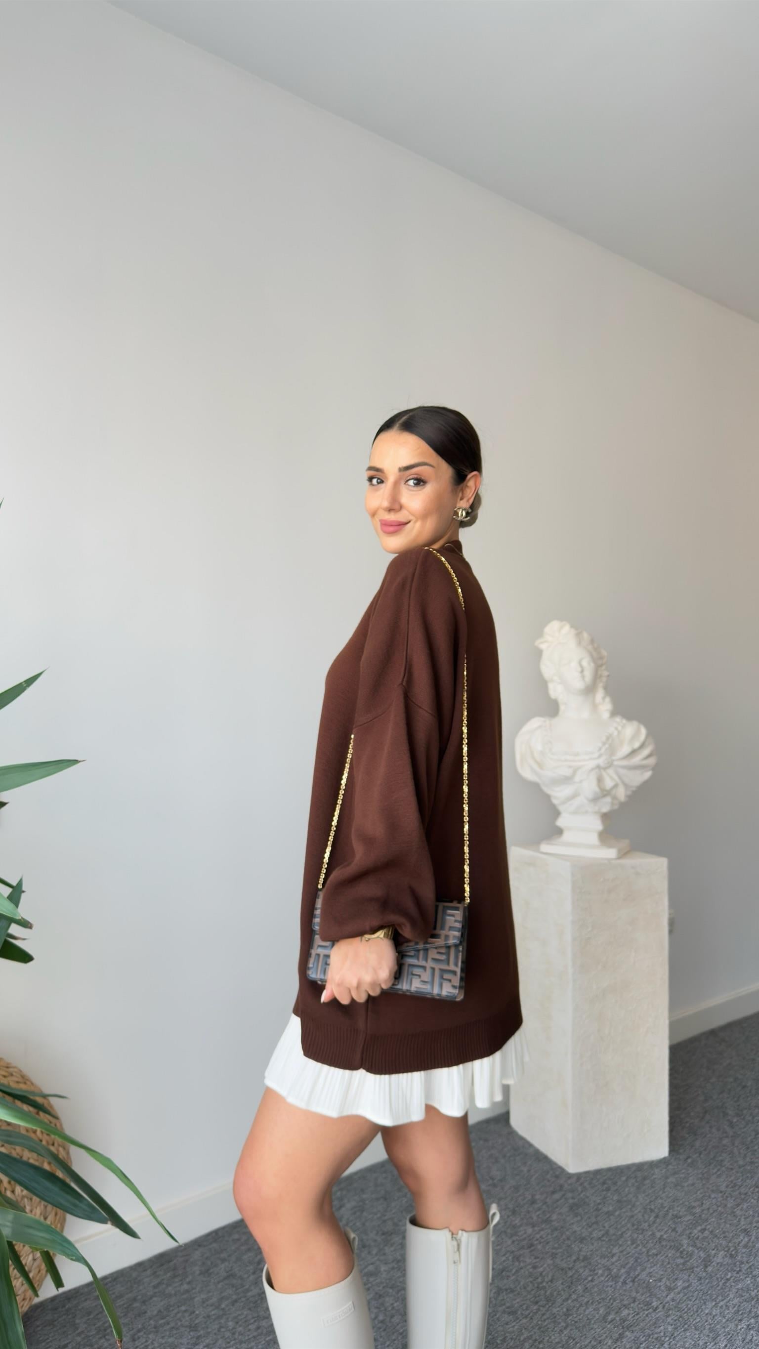 Balon Kol Kahve Kazak