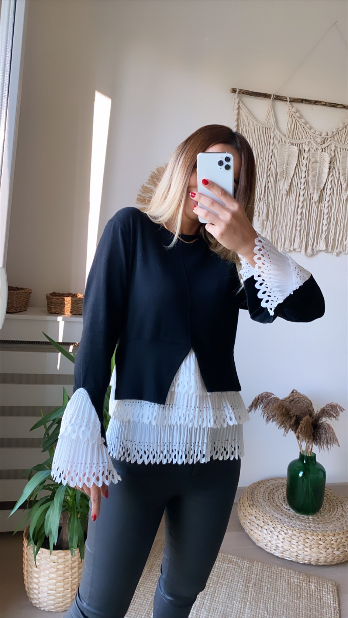 Parça Detaylı Tasarım Bluz