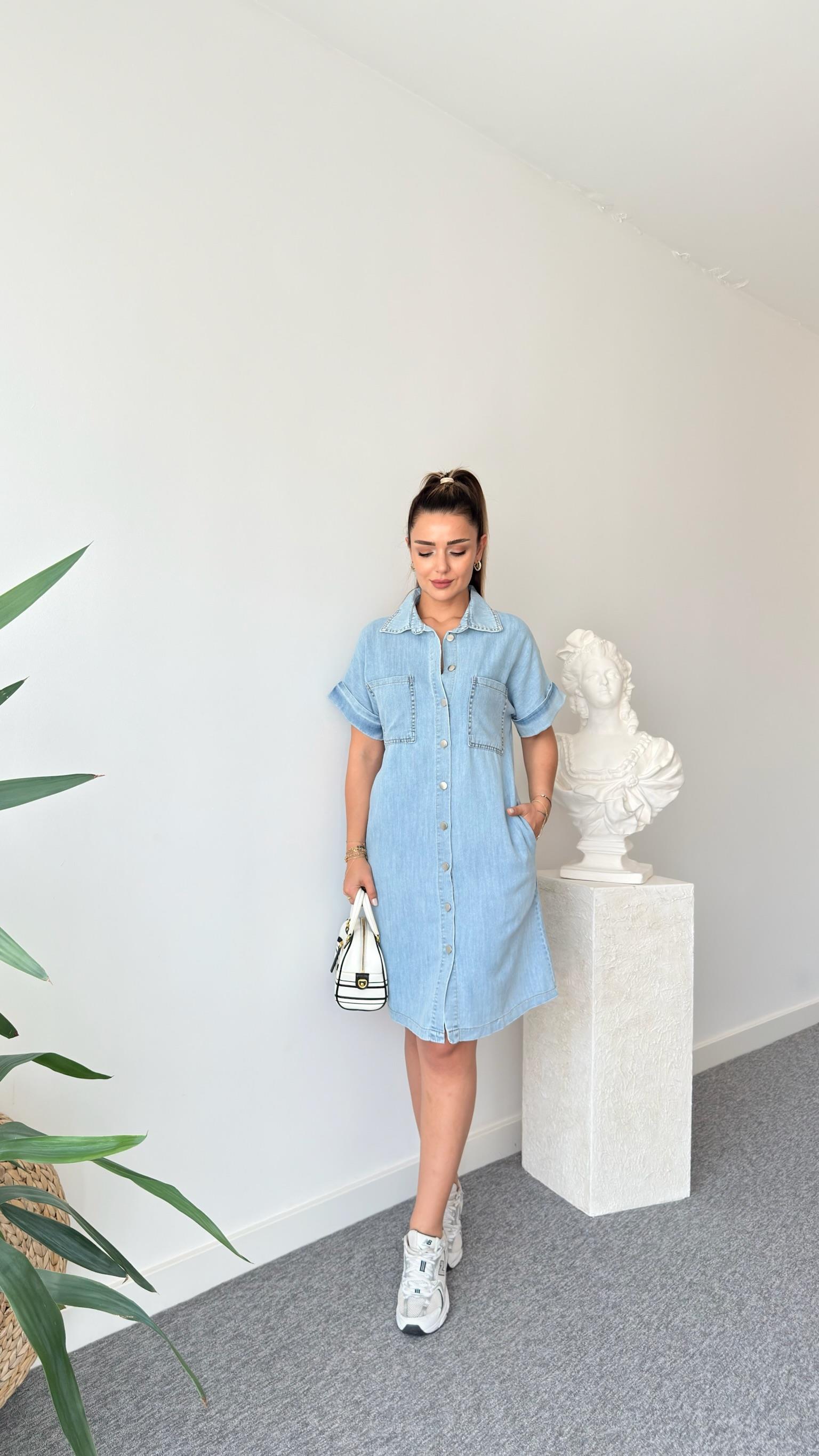 Rentals Cepli Mavi Tensel Elbise