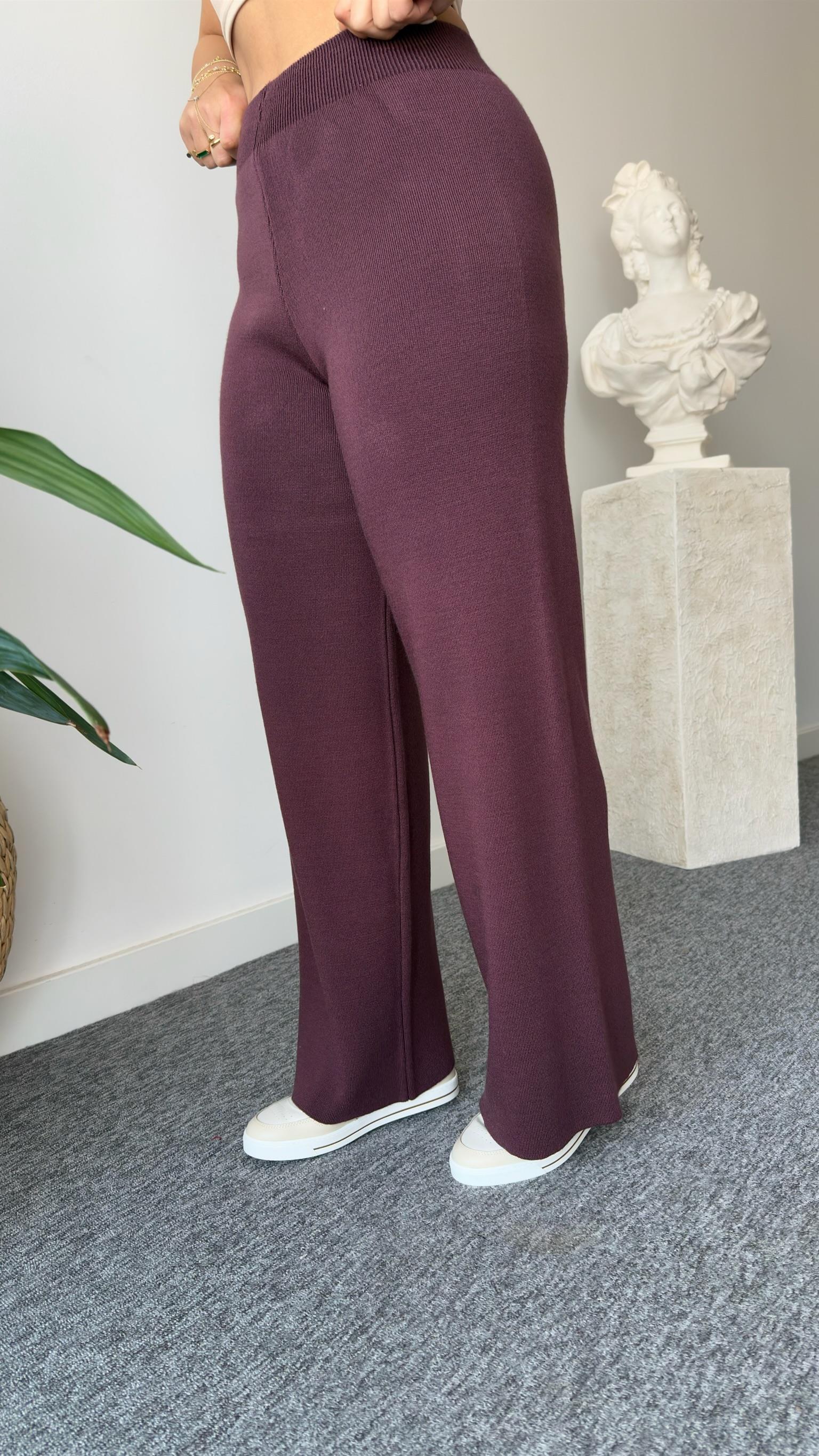Mürdüm Danes Triko Pantolon