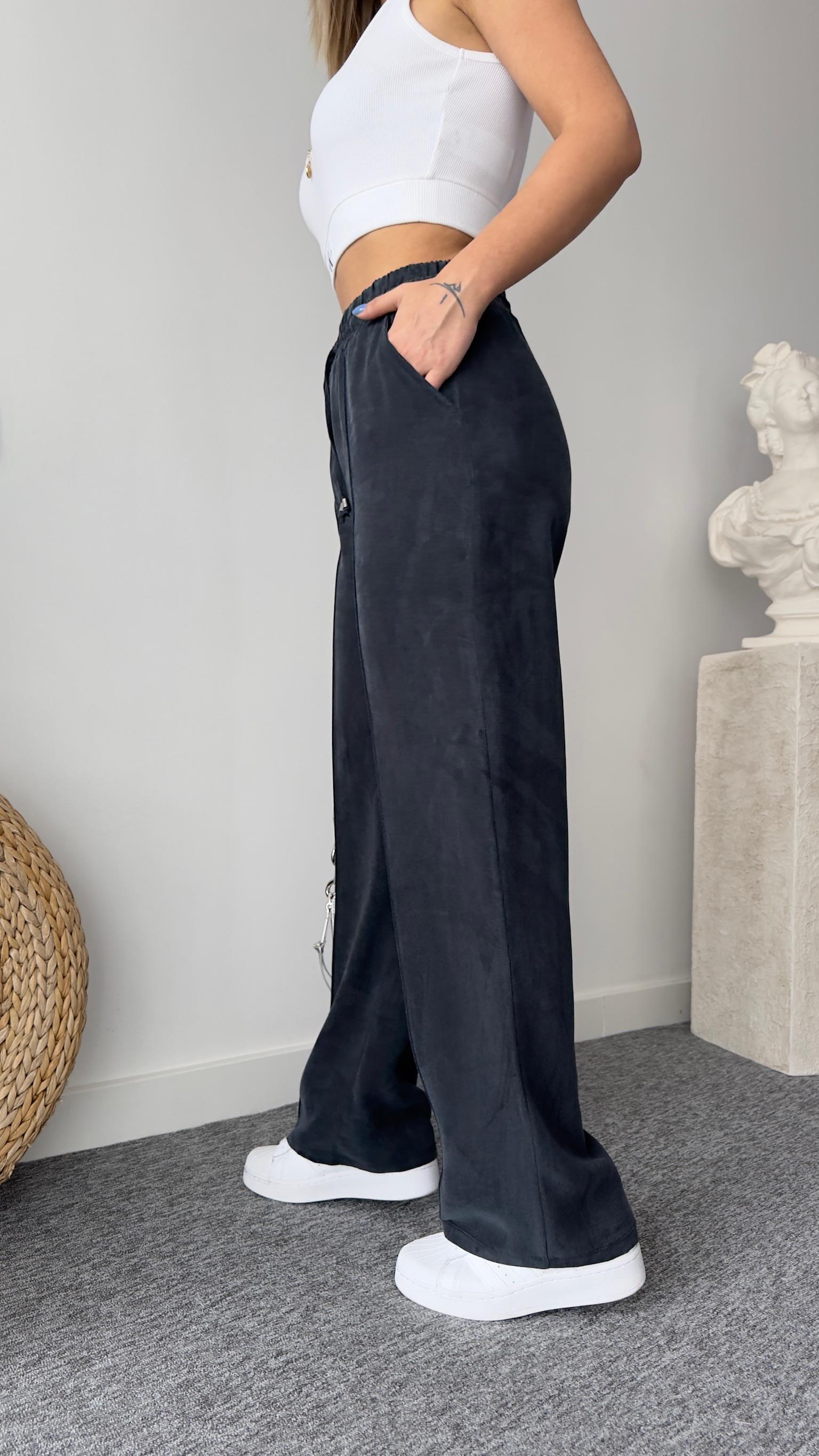 Orj Marka Yıkamalı Antrasit Tensel Pantolon