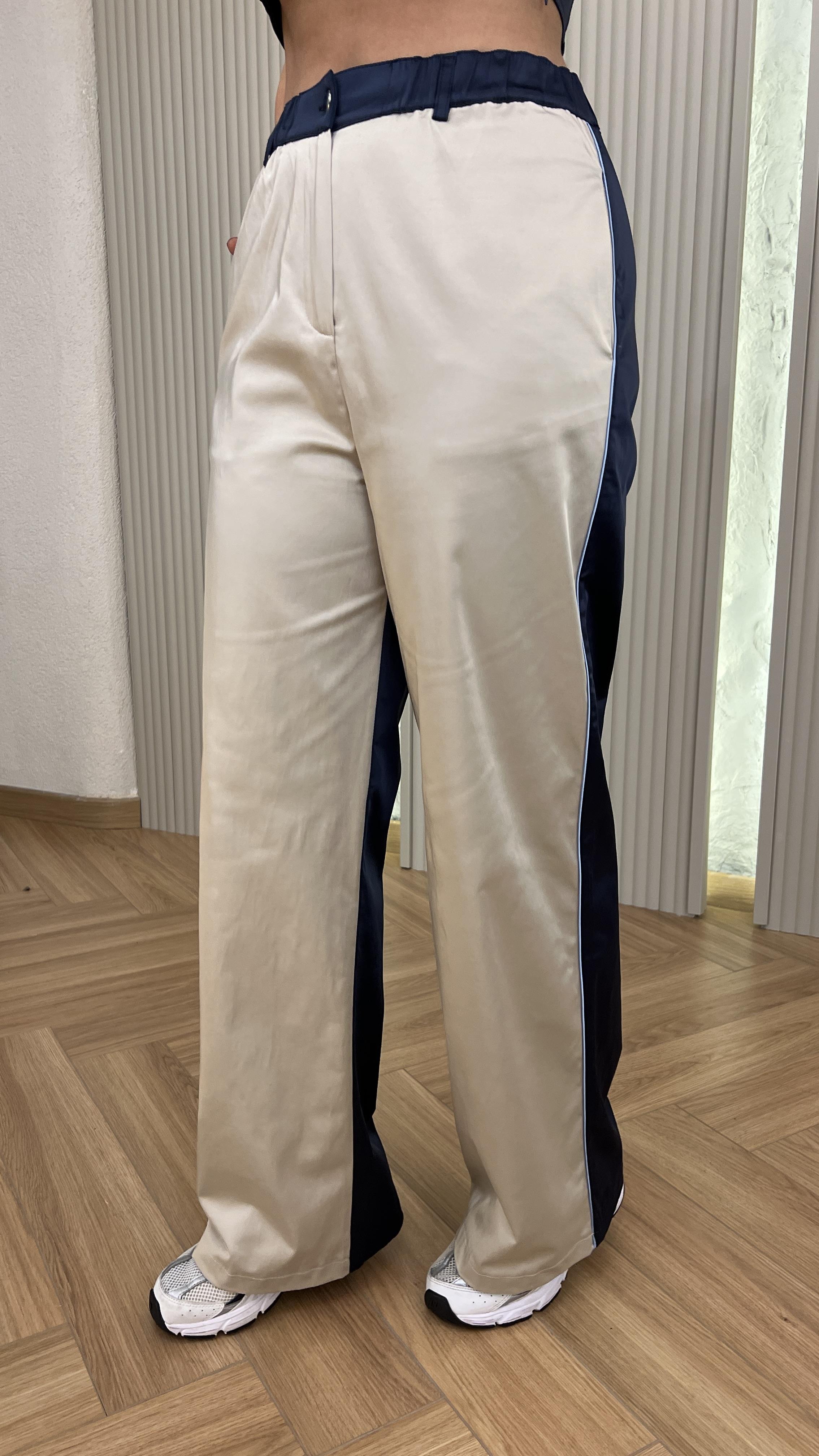 Tio Tok Saten Çift Renk Premium Pantolon