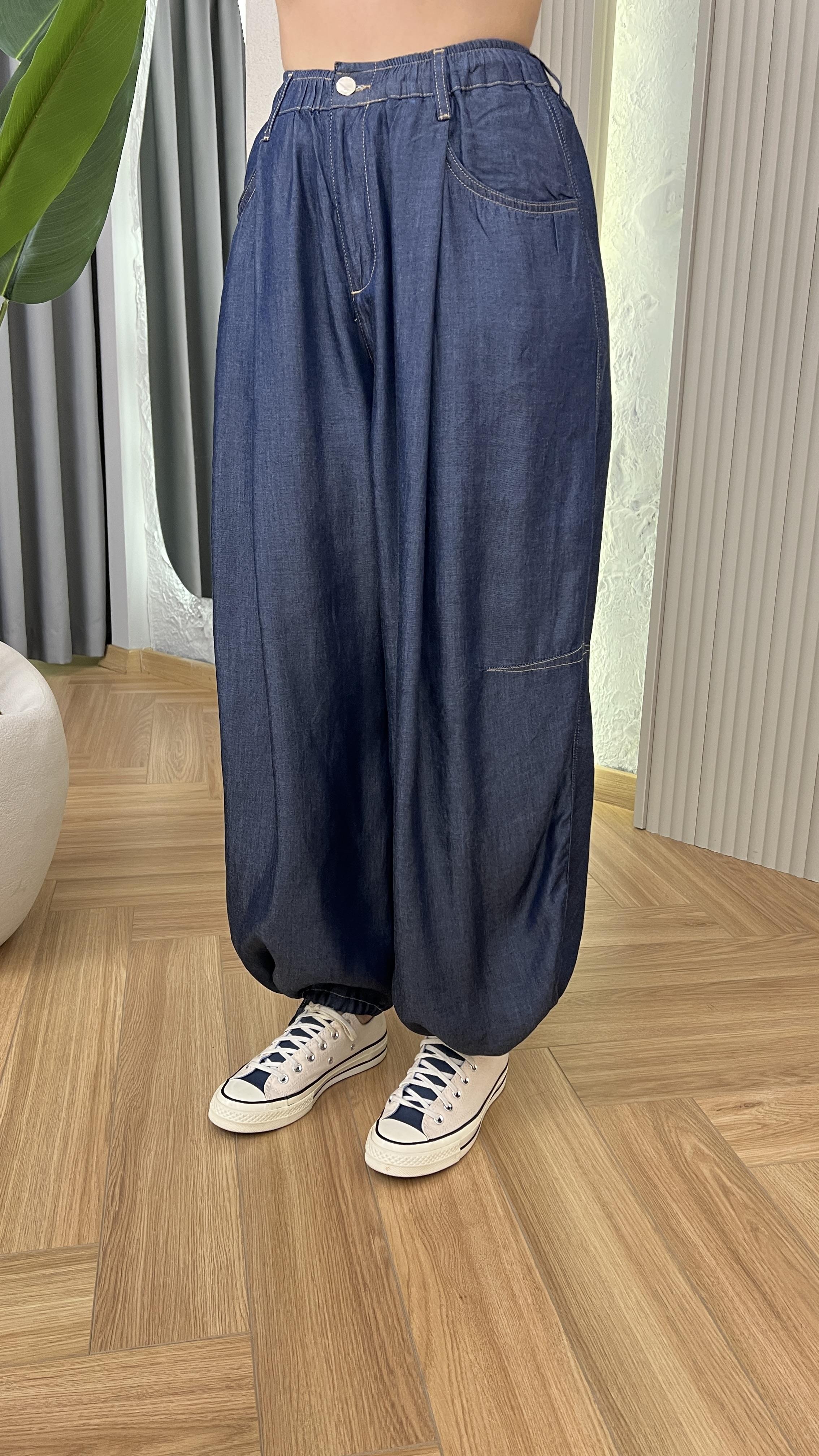 Riva Bileği Bağcıklı Premium Tensel Pantolon