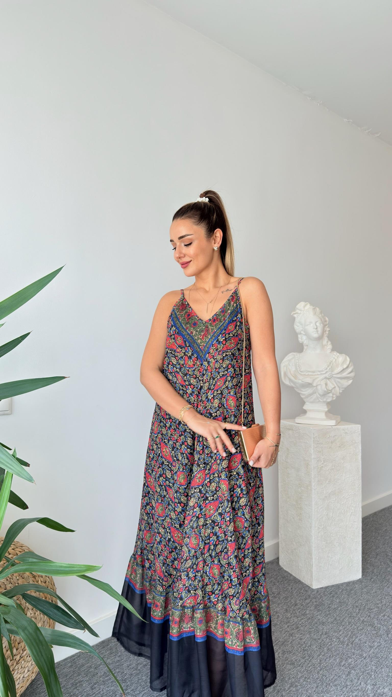 Vela Zra Model Çiçek Desenli Şifon Elbise 