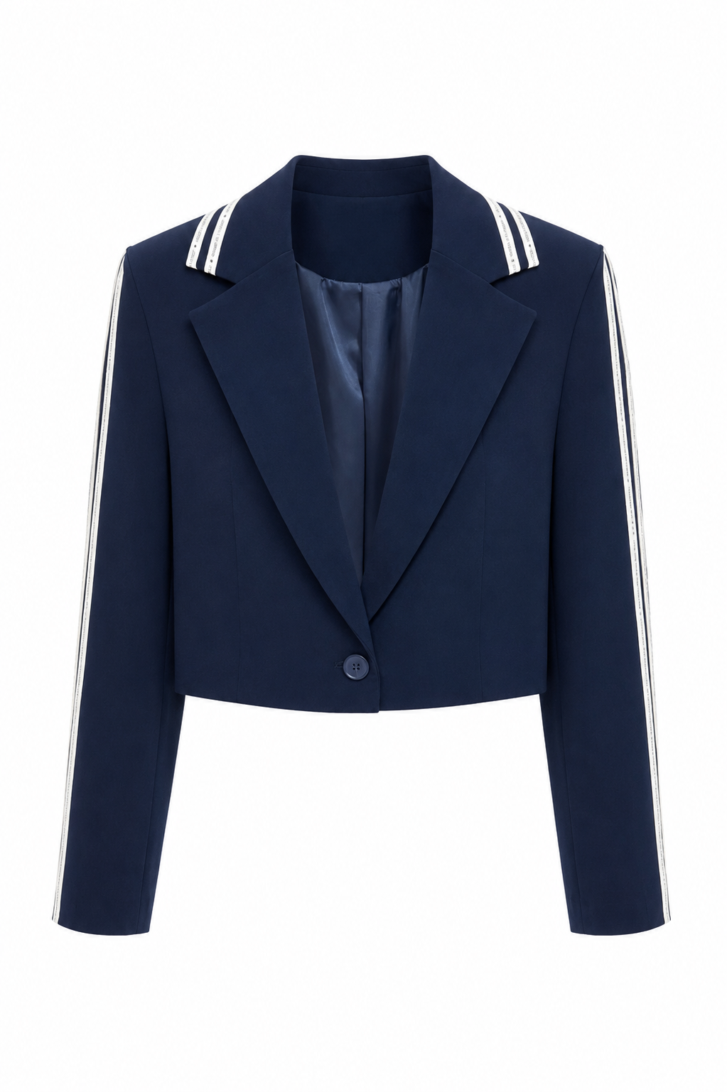 Ronne Şerit Detaylı Crop Blazer Ceket